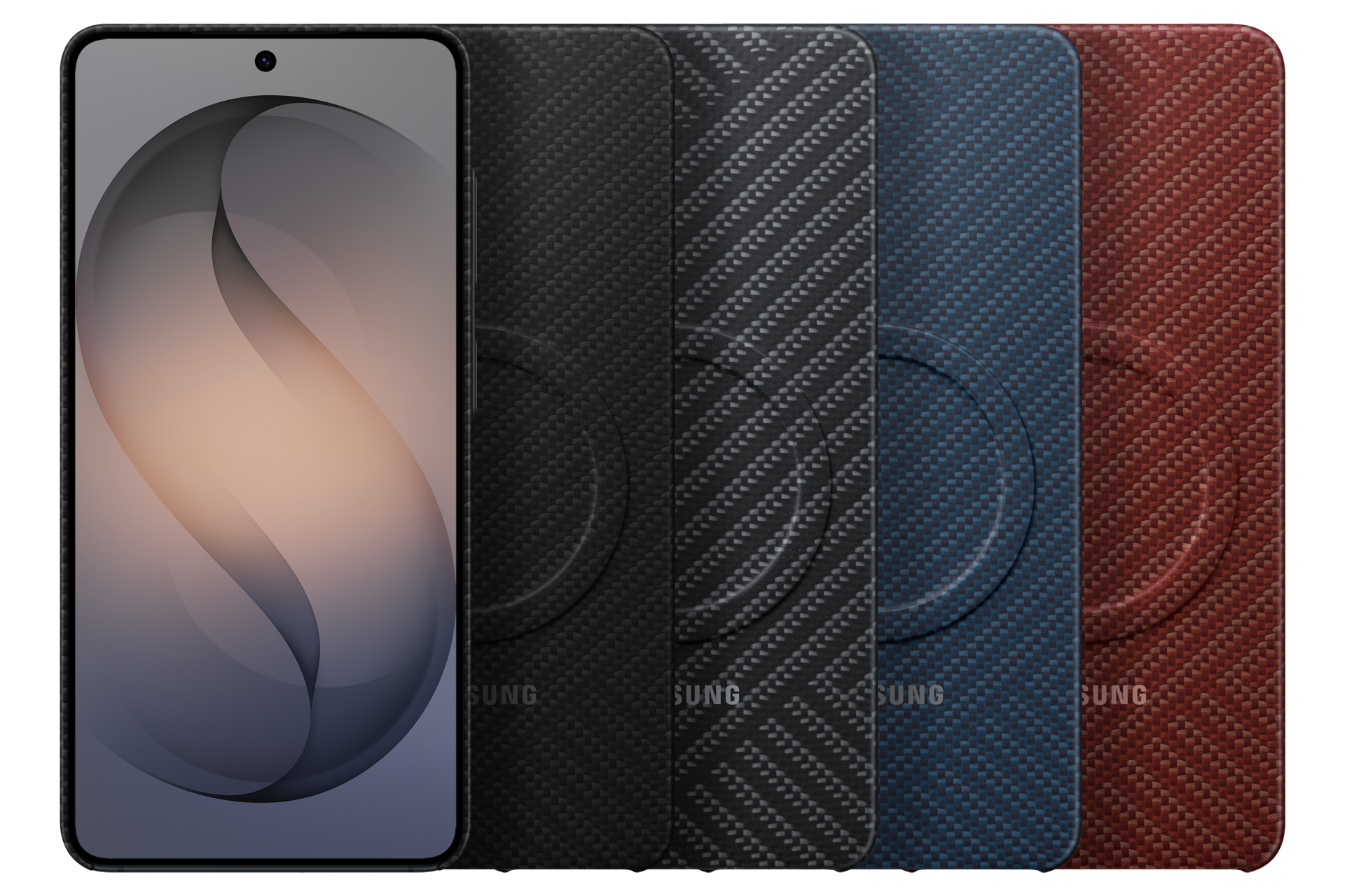 Galaxy S26 Carbon Magnet Case Set-Cut Dark Gray 