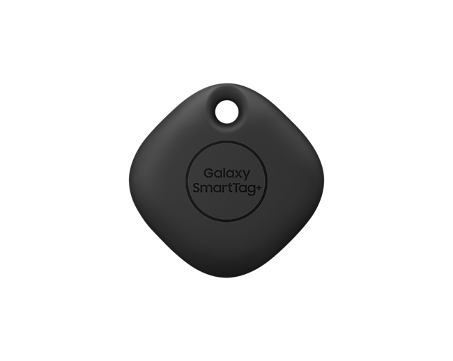 The front of the Samsung Galaxy Smarttag+ in black can control various IoT devices just only one click. Get Samsung Smart Tag here