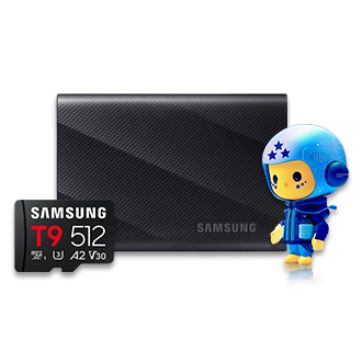 T9 Portable SSD 1TB + T9 microSD Card microSDXC™ UHS-I Card 512GB (with Juno Blindbox) Black