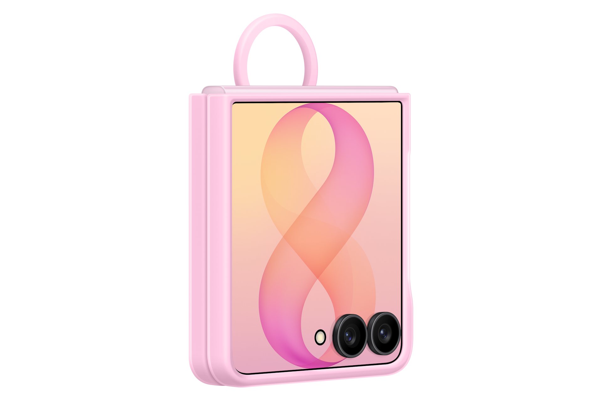 Galaxy Z Flip8 Silicone Ring Magnet Case Dynamic Pink 