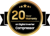 20-year warranty on the compressor