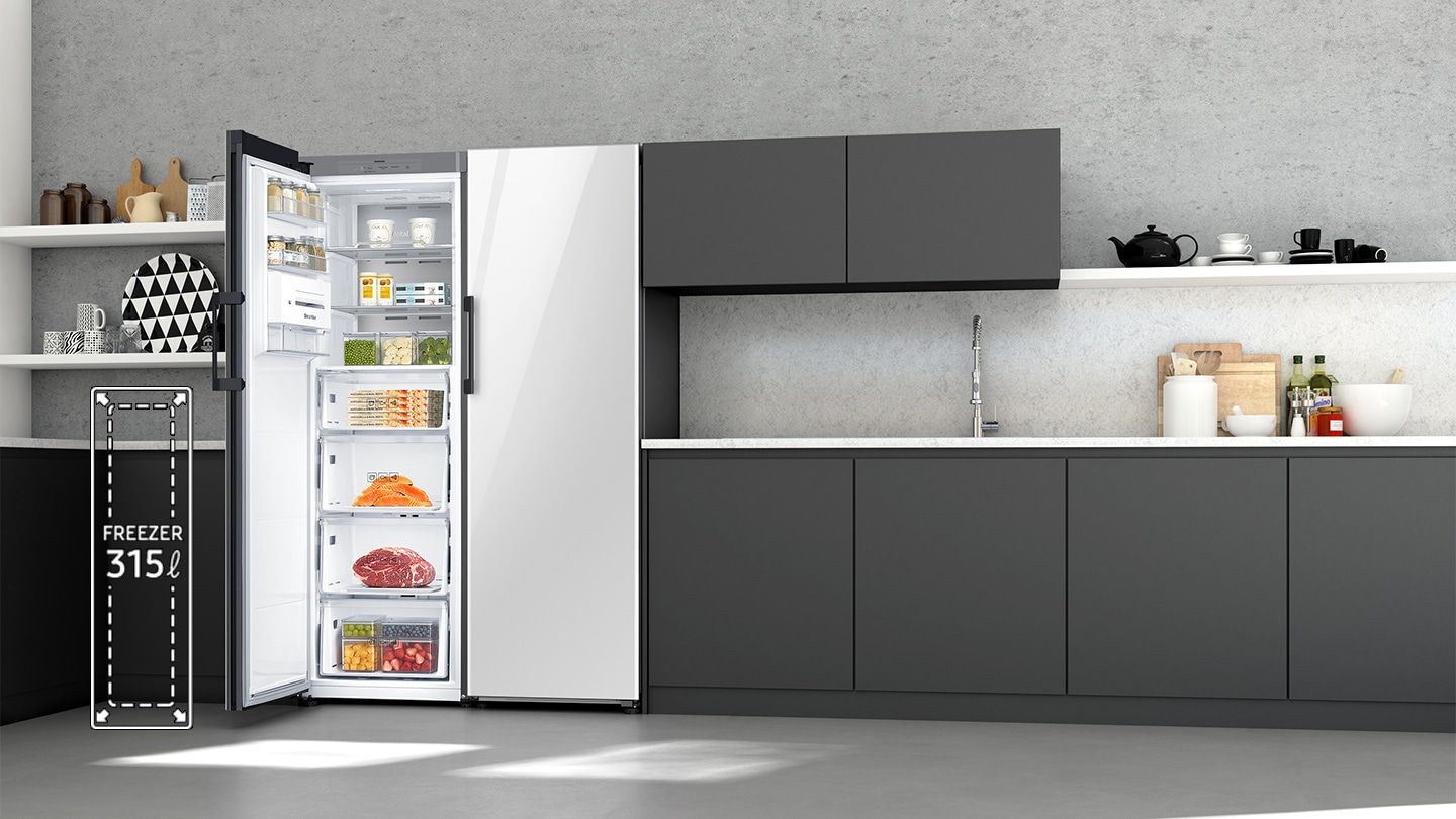 Fridge (from 1℃ to 7℃) and freezer (from -22℃ to -15℃) modes are available.