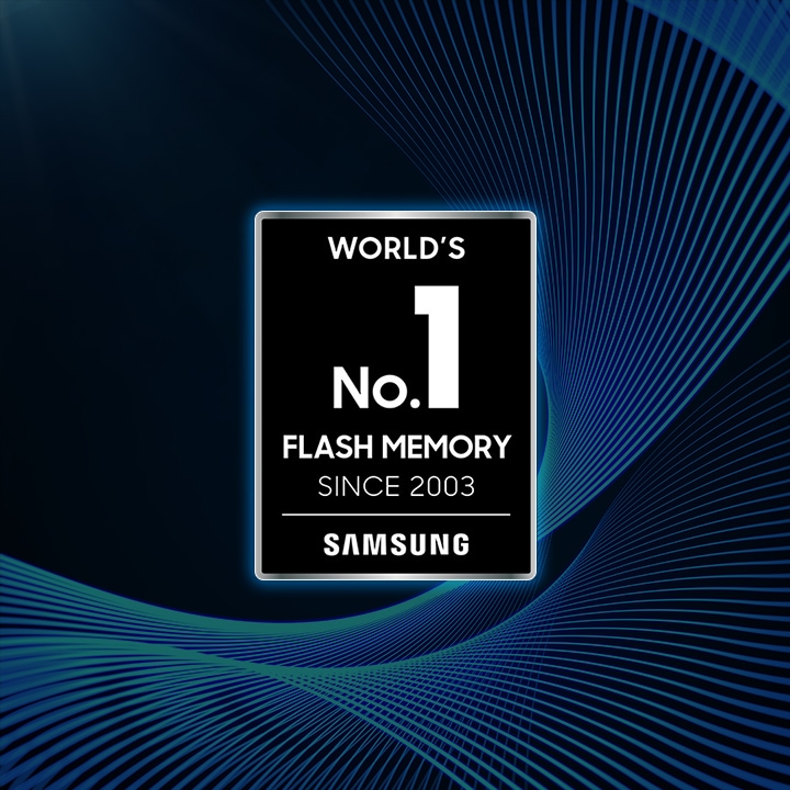 An emblem says World’s Number 1 Flash Memory Since 2003, Samsung.