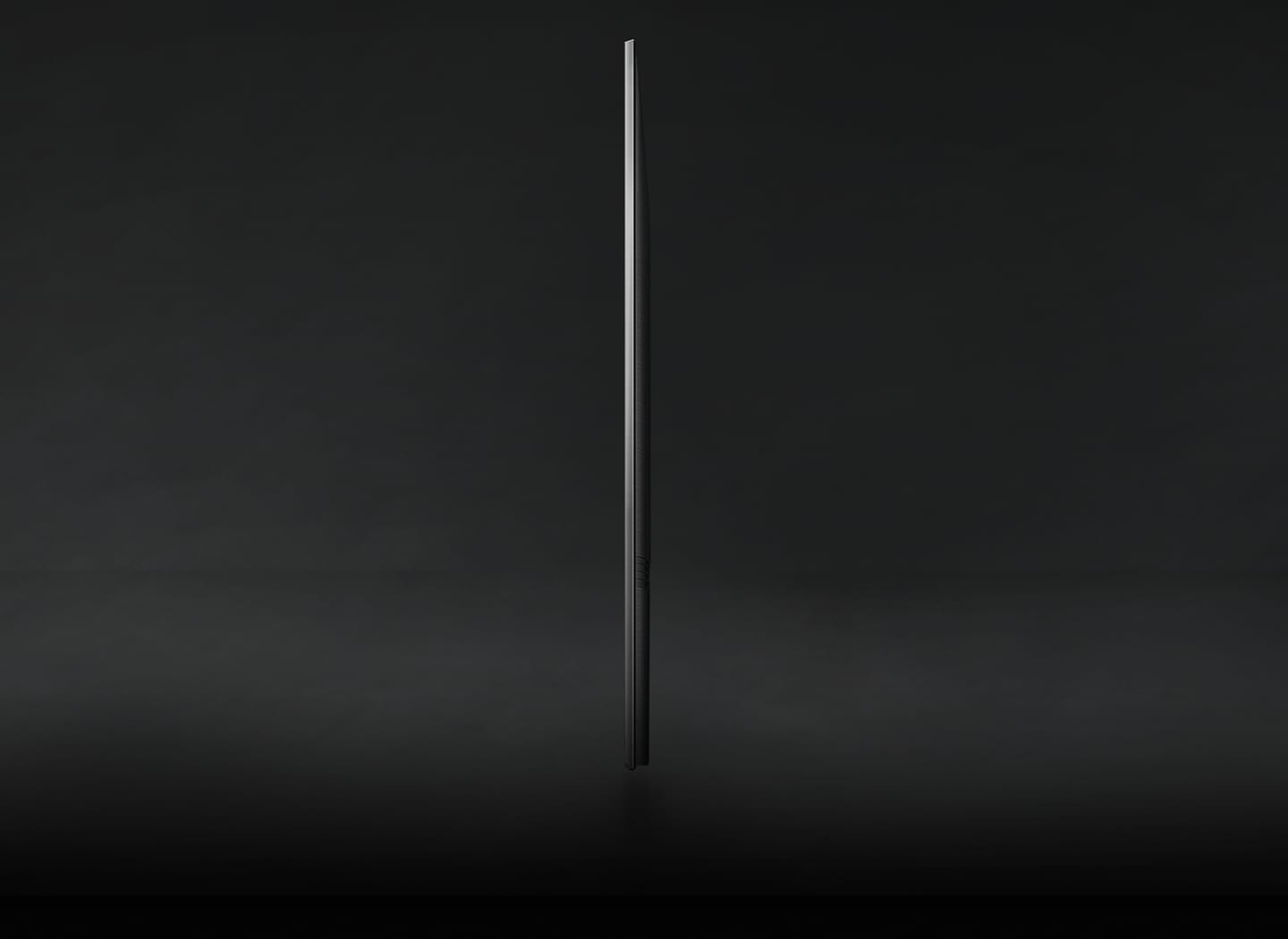 Profile view of TV shows ultra slim design of TV AirSlim.