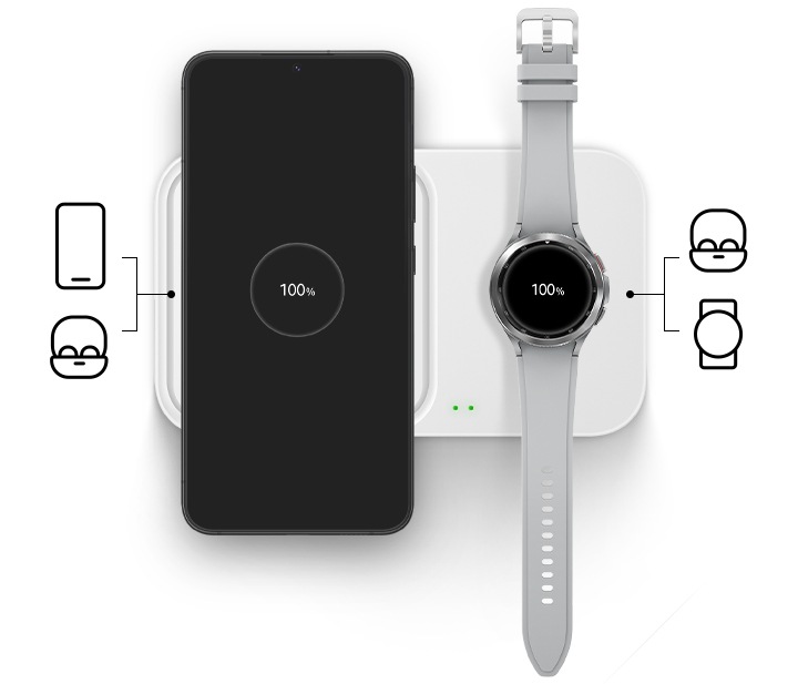 Buy Samsung Wireless Charger Duo Watch (with Cable, 15W) | Samsung Singapore