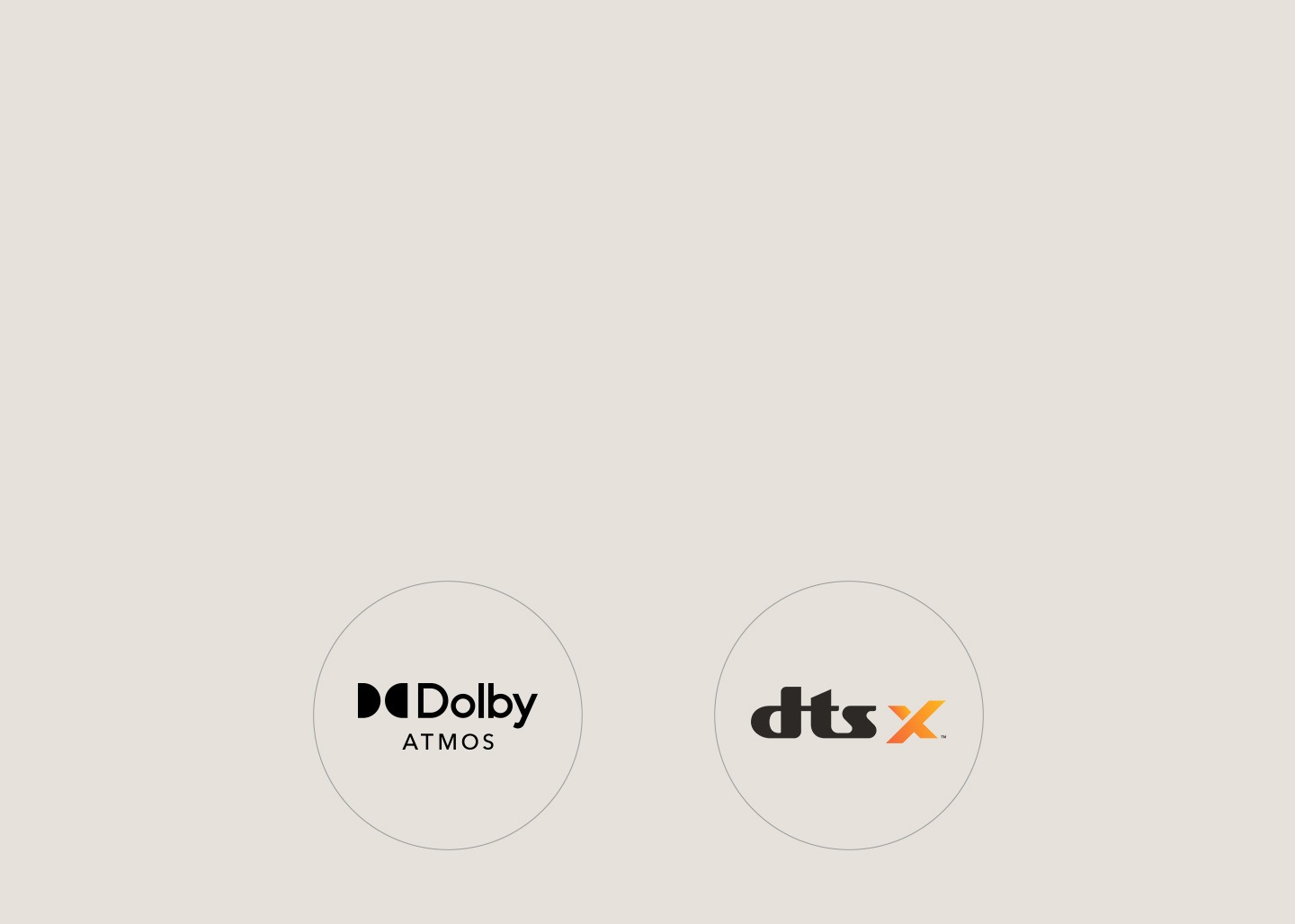 Dolby Atmos значок і DTS значок: X