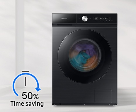 QuickDrive™ saves 50% of washing time.