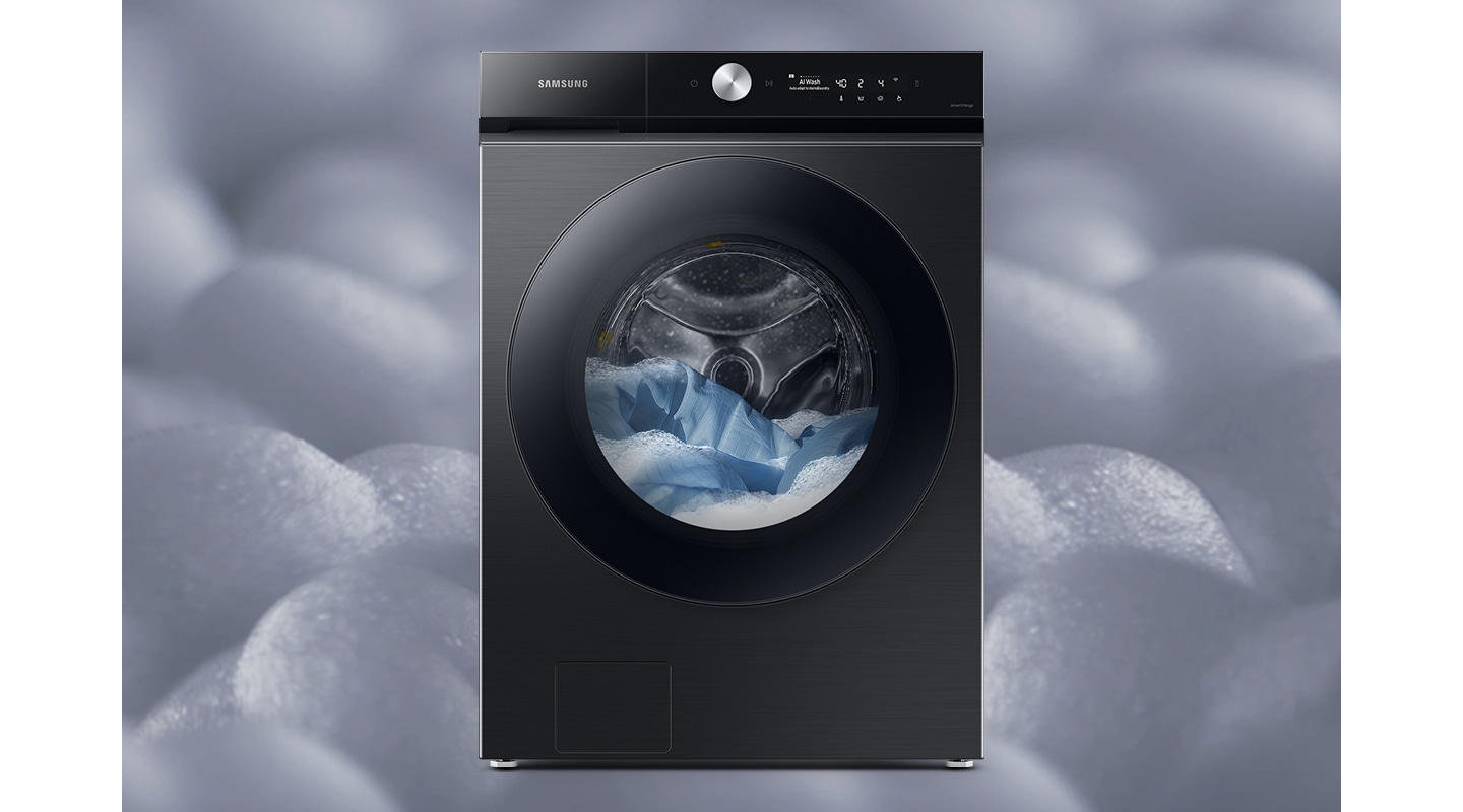 Bubbles are formed through the bubble holes within the washing machine’s drum. The bubble generation optimizes for each load* and is formed in different amounts depending on the type of textile. AI Ecobubble™ helps up to 70% energy saving***, up to 24% better soil removal** and up to 45.5% better fabric care****.