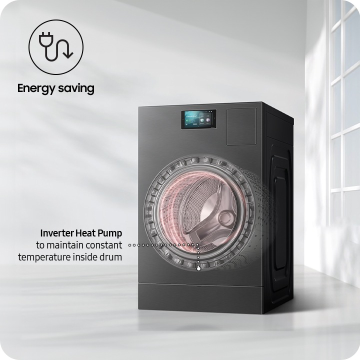 Bespoke AI Washer Dryer Heatpump 25kg + 15kg Gray | Samsung Singapore