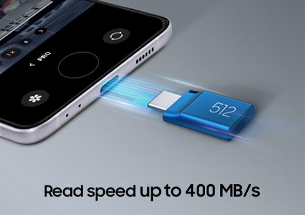 A smartphone and Type-C™ are visible, and it says 'Read speed up to 400 MB/s'.