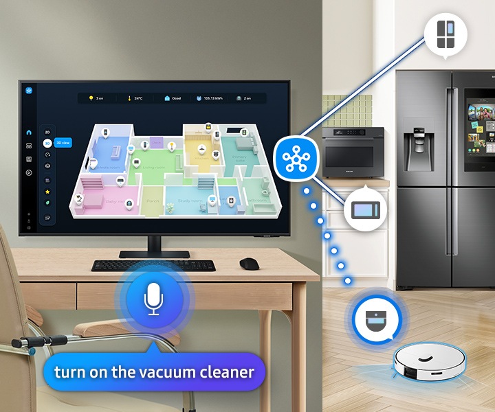 2025 43-inch 4K Smart Monitor M7 M70F (Black) Samsung Vision AI