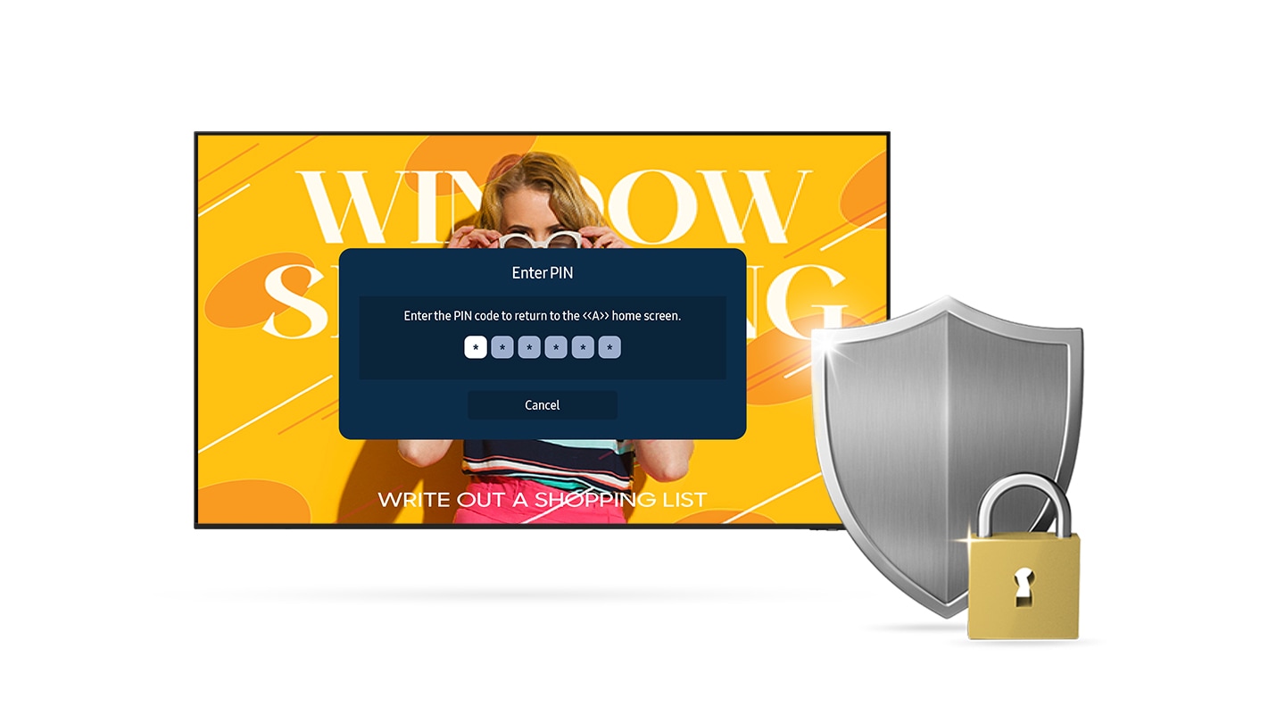 Keep content safe with pin-code security system