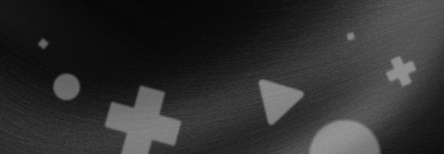 The action button icons in black and white appear blurry on a dark background.