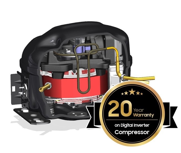 Digital Inverter Compressor with 20 year warranty