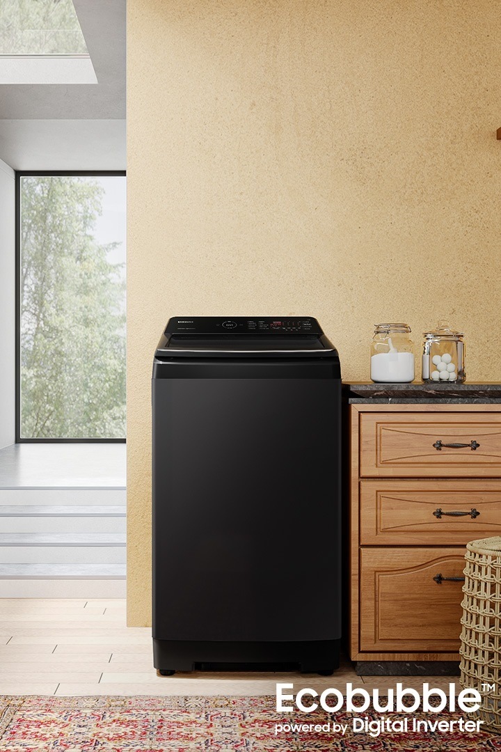 Laundry Top-Load Washer WA80CG4546BVSP EcoBubble™ 8 kg Black