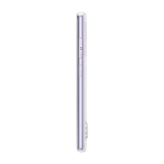 An r-side of a transparent Galaxy A52s 5G helps protect a smartphone from damages and shocks. Get Samsung A52 Clear Standing Cover now