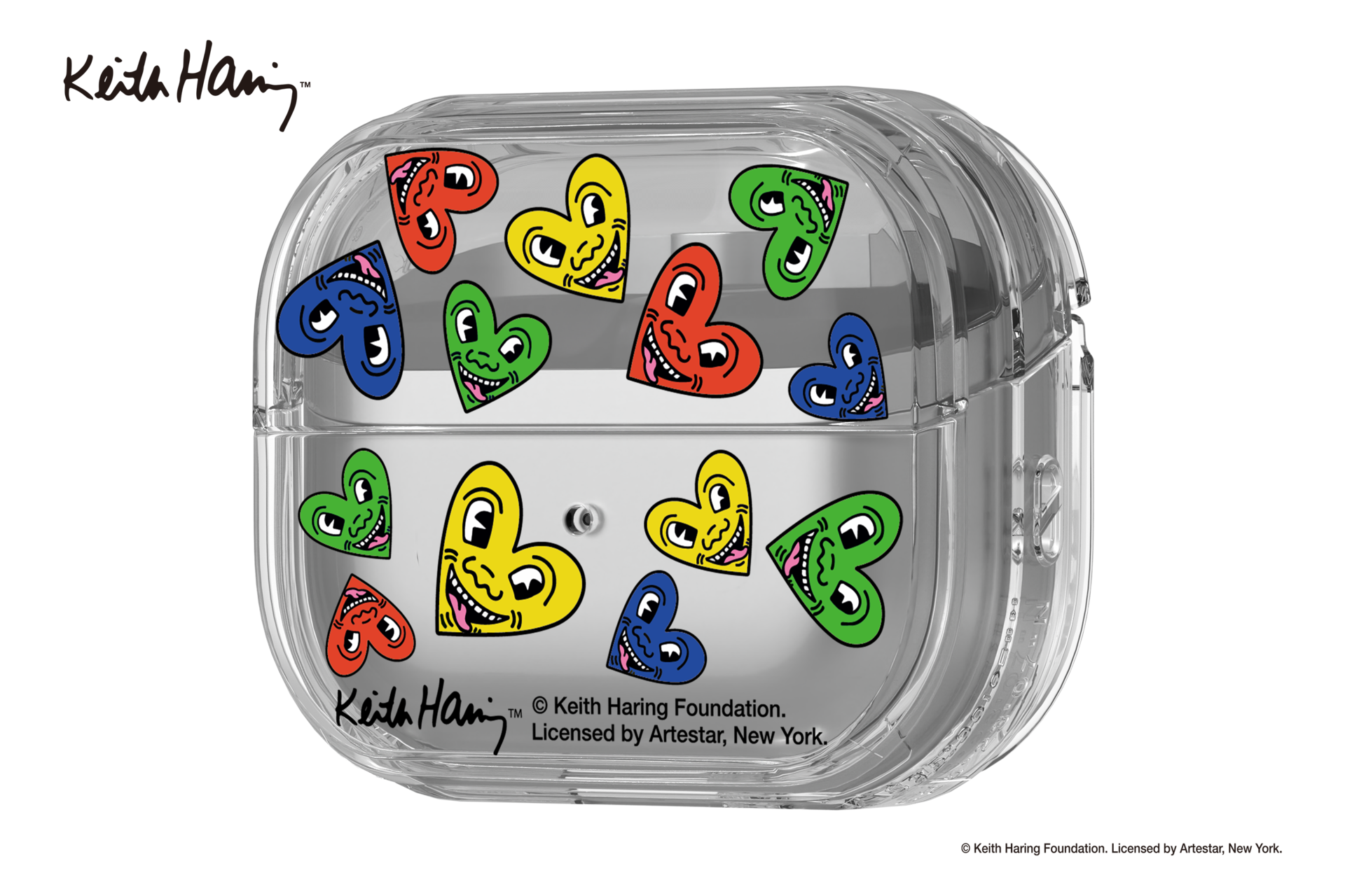 Keith Haring Heart Clear Cover for Galaxy Buds3 Series