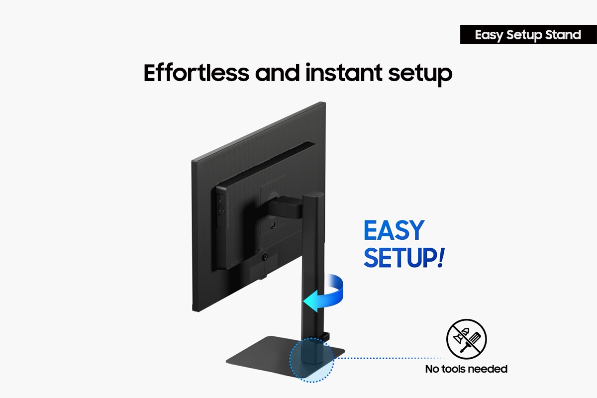 An effortless and instant setup stand that no need tools.