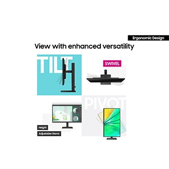 Ergonomic design for a view with enhanced versatility.