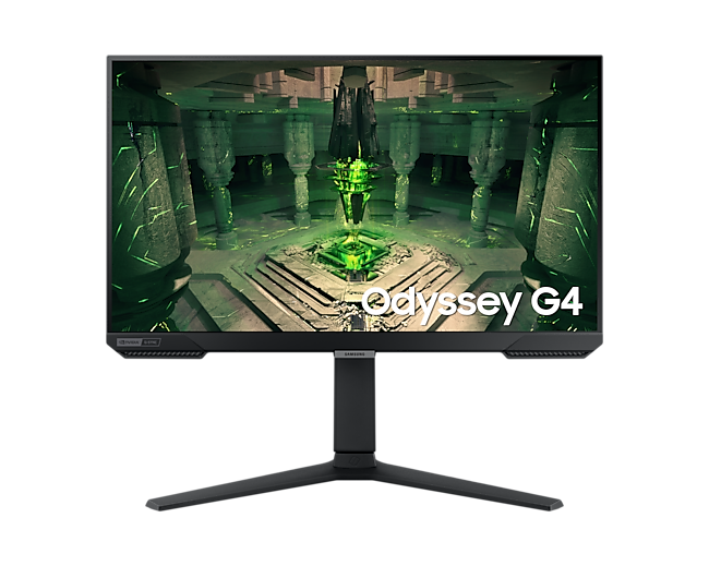 Samsung 25" Odyssey G4 Gaming Monitor (LS25BG400EEXXS) in Black - Front View