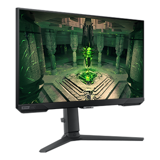 Samsung 25" Odyssey G4 Gaming Monitor (LS25BG400EEXXS) in Black - Left Perspective