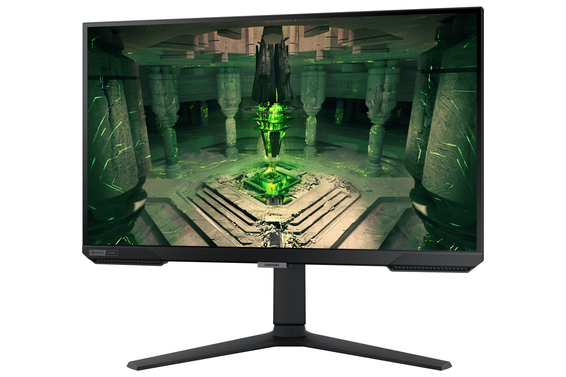 Samsung 27" Odyssey G4 Gaming Monitor (LS27BG400EEXXS) in Black - Dynamic Right Swivel