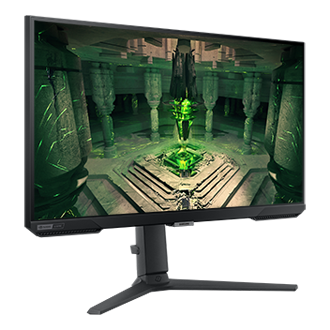Samsung 27" Odyssey G4 Gaming Monitor (LS27BG400EEXXS) in Black - Left Perspective