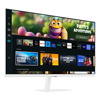 Left side of the Samsung M5 LS27CM501EEXXS Smart monitor & TV in White Colour