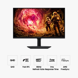 27" Odyssey G5 G50F QHD 180Hz Gaming Monitor Black