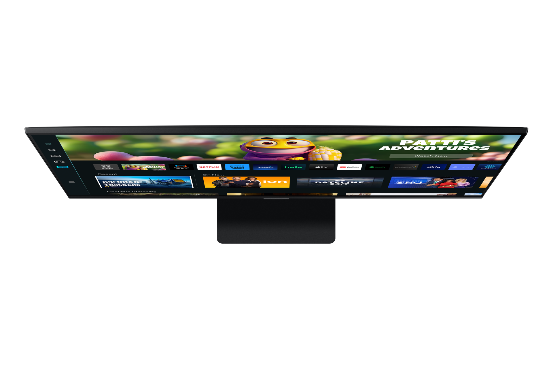 Top view of the Samsung M5 LS32CM500EEXXS Smart monitor & TV in Black Colour