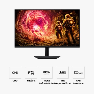 32" Odyssey G5 G50F QHD 180Hz Gaming Monitor Black