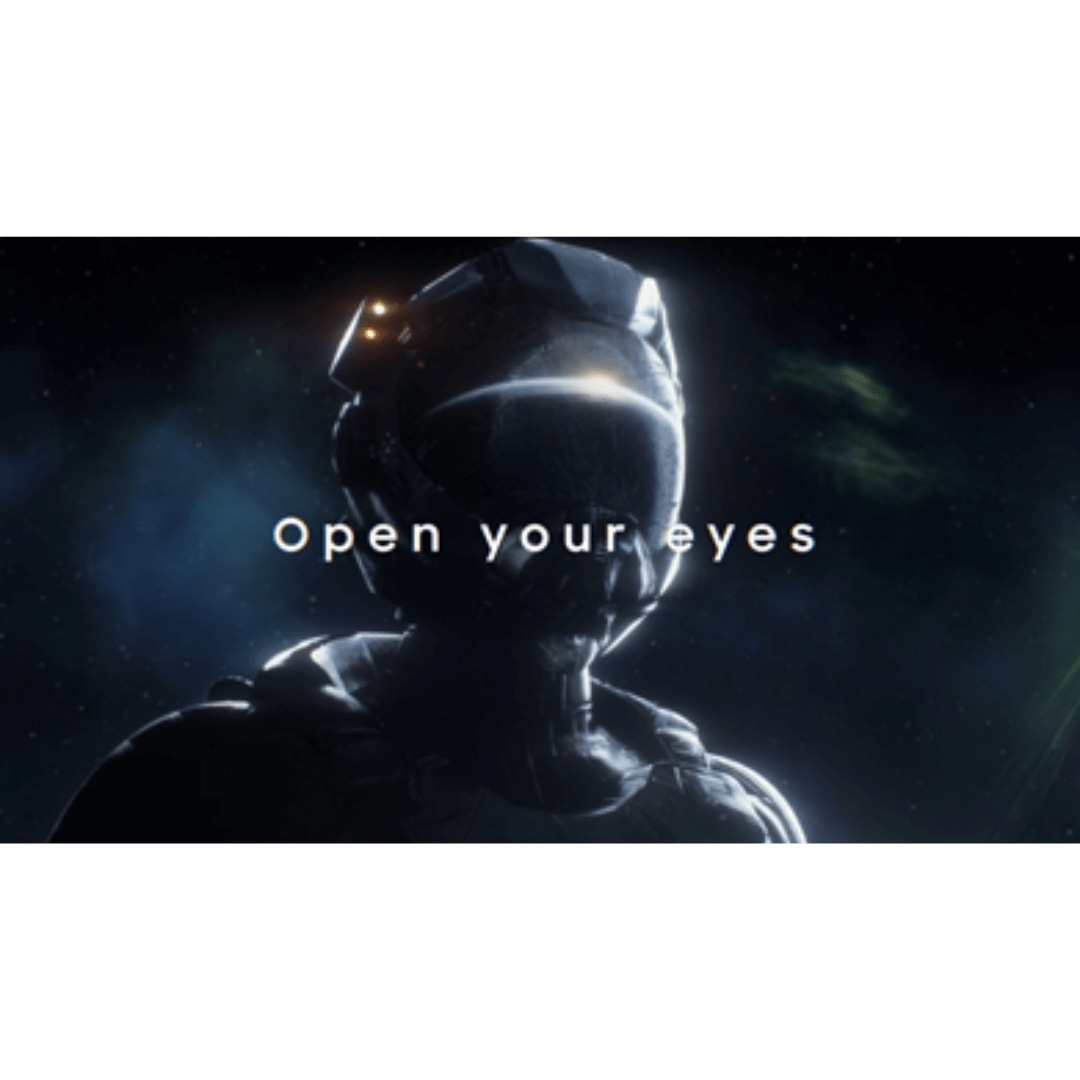 [Á máñ~ íñ á s~pácé~ súít~ wíth~ thé w~órds~ ópéñ~ ýóúr~ éýés~.]