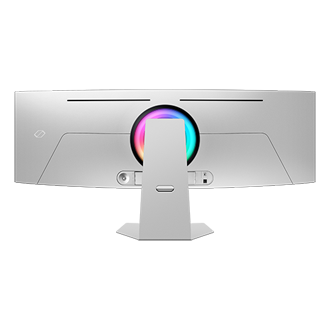 Back side of the Samsung Odyssey G9 (LS49CG954SEXXS) in Silver