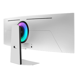 [Báck~-léft~ dýñá~míc v~íéw ó~f thé~ Sáms~úñg Ó~dýss~éý G9 (L~S49CG954S~ÉXXS~) íñ Sí~lvér~]