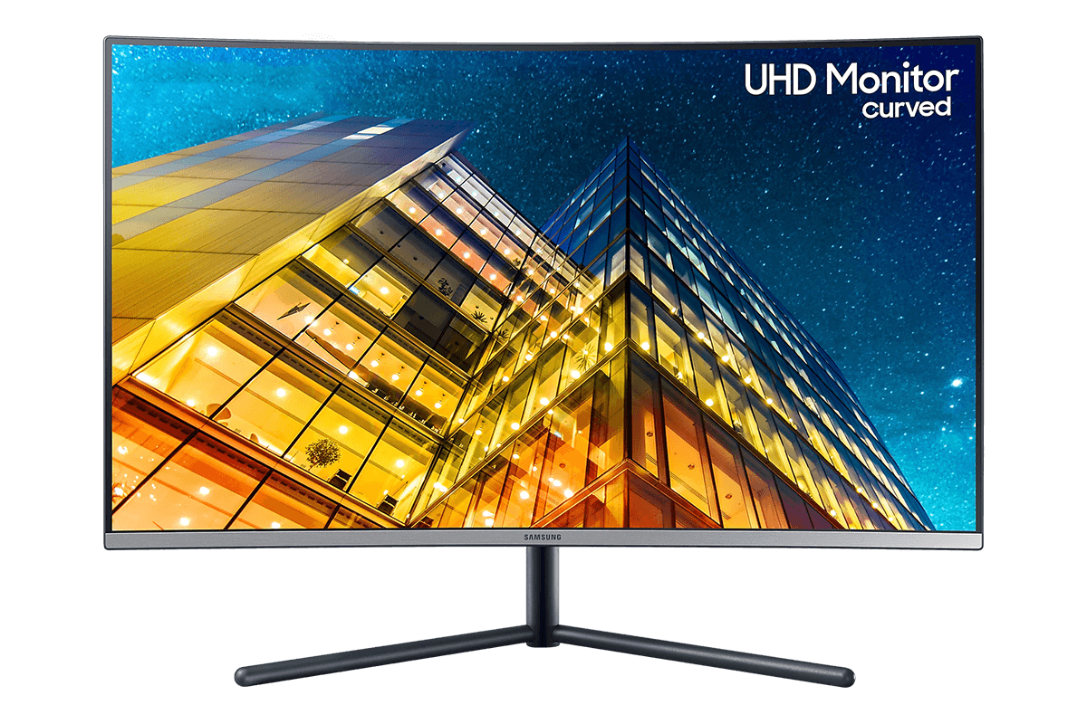 Samsung UHD Curved Monitor front black