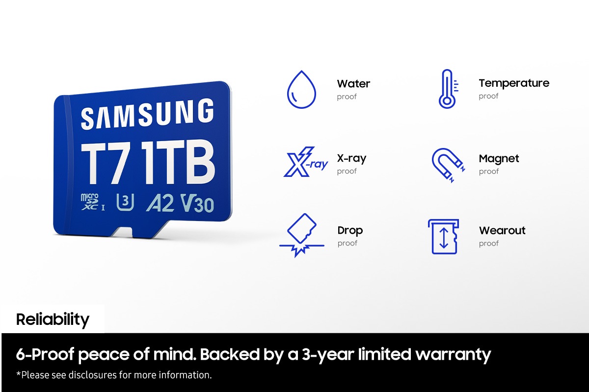 T7 microSD Card microSDXC™ UHS-I 256GB Blue