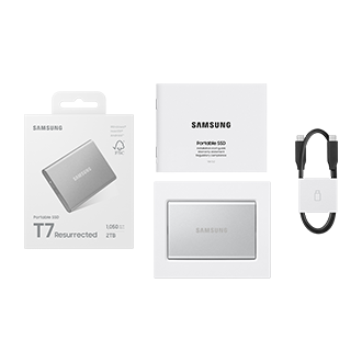 Portable SSD T7 Resurrected USB 3.2 Gen 2 2TB Silver