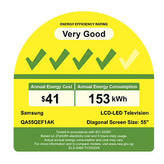 55" QLED QEF1 4K Samsung Vision AI Smart TV Titanium Gray - Energy Label