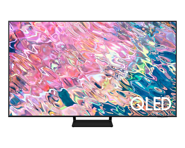 75 inch Samsung smart tv - left perspective. q60b, qled 4k tv, 2022 model (QA75Q60BAKXXS).