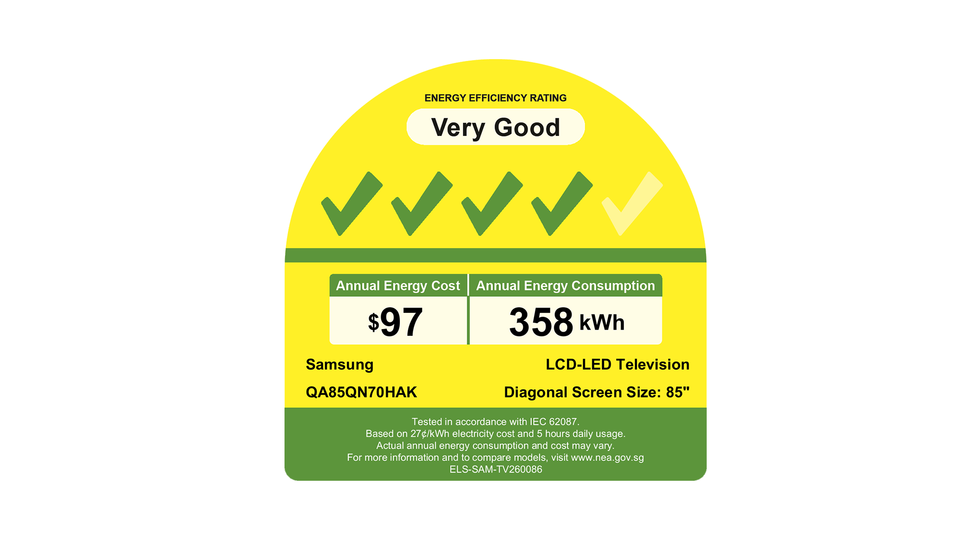 85" Neo QLED QN70H 4K Samsung Vision AI Smart TV (2026) Black