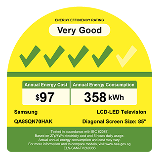 85" Neo QLED QN70H 4K Samsung Vision AI Smart TV (2026) Black