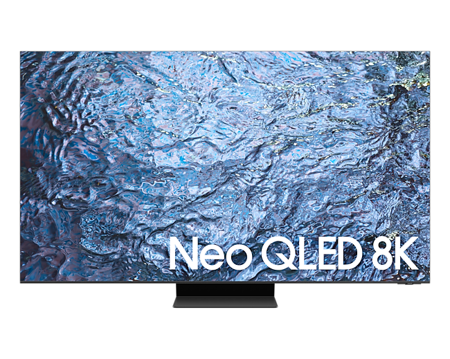 Samsung QN900C Neo QLED 8K 85 Inch TV front in black Titanium