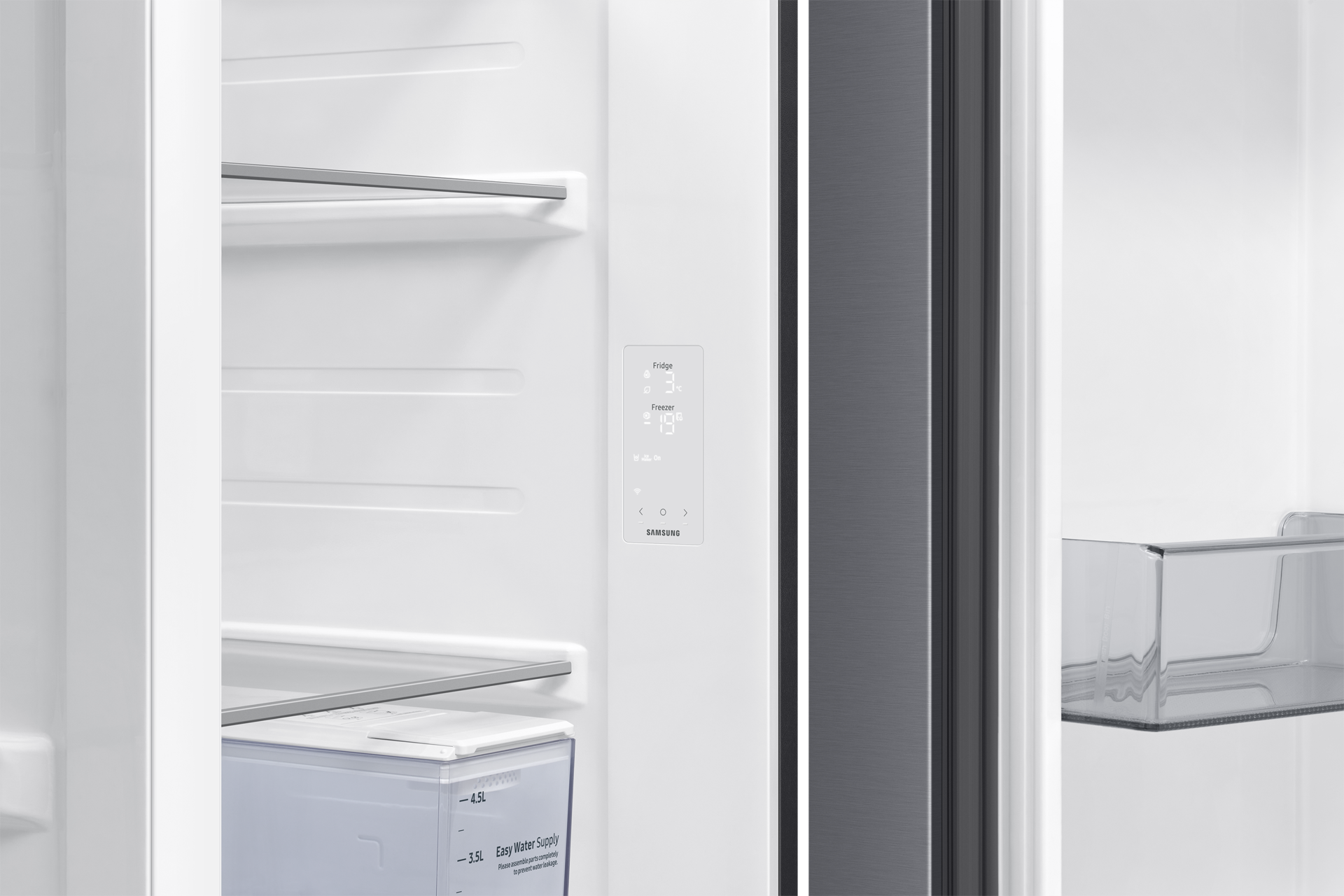 655 L Refrigerator SBS RS70F65Q3TSS Bespoke  Detail-Display Silver 