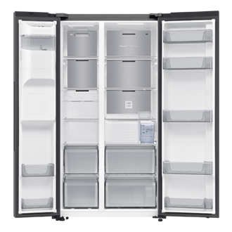 655 L Refrigerator SBS RS70F65Q3TSS Bespoke  Front-Open-without-food Silver 