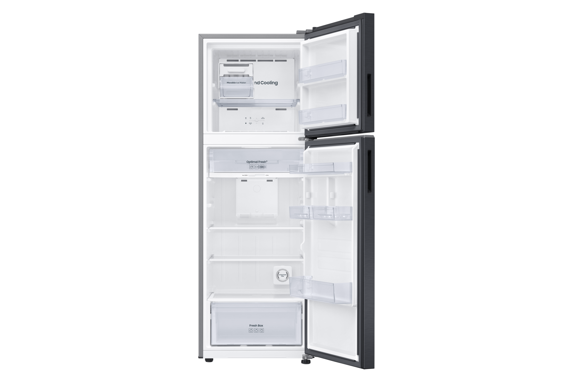348L Refrigerator TMF All-Around Cooling Front-Open-Without-Food Black 