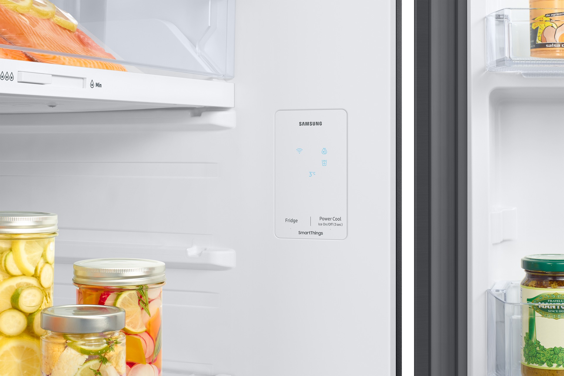 RT6300C Top Mount Freezer Refrigerators with Bespoke Design Detail-Internal-Display Black 