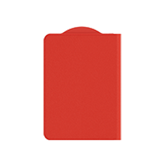 Magnet Card Wallet Front Coral Red 