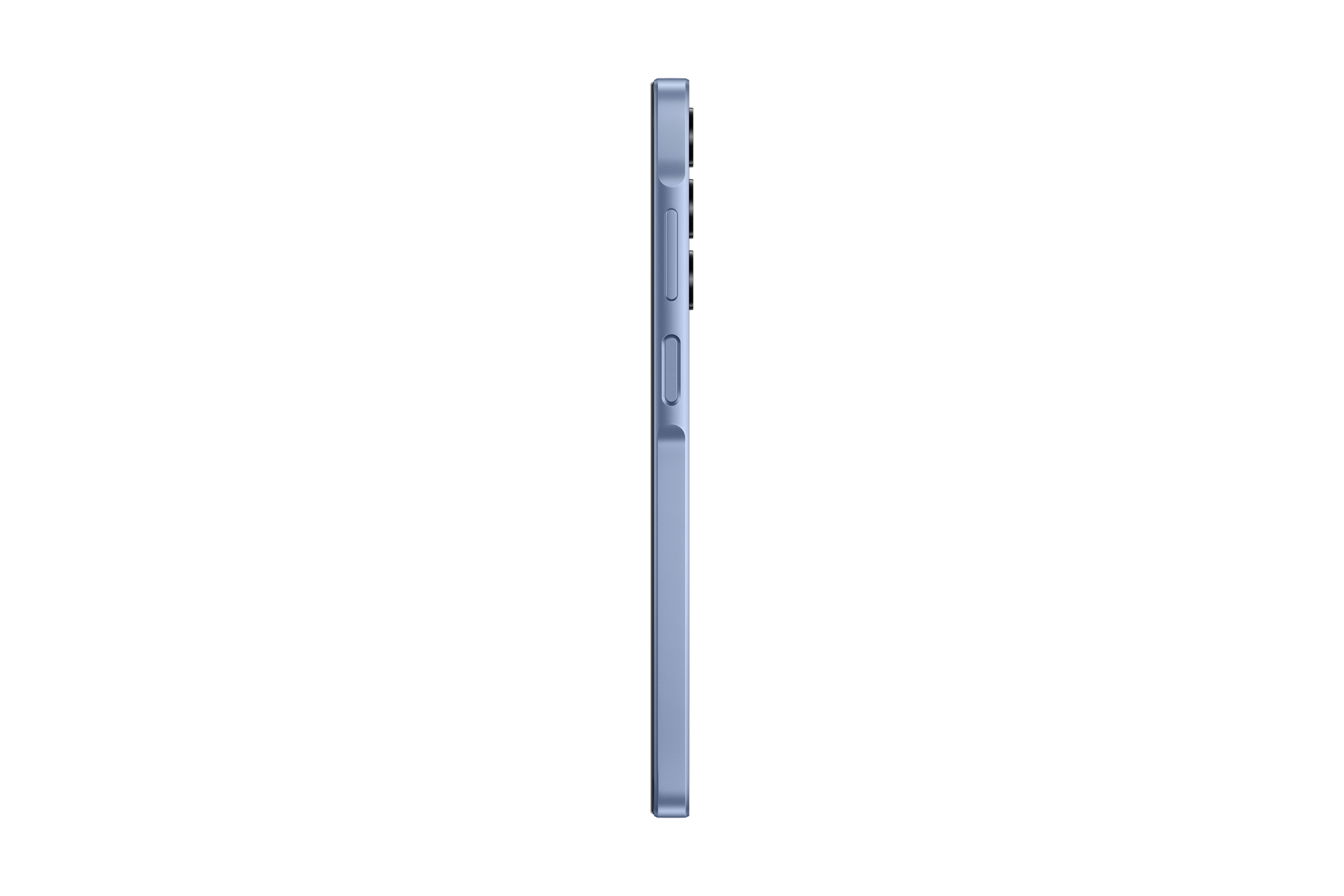 Showcasing the right side of the Samsung Galaxy A25 5G smartphone and its buttons
