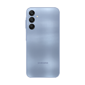 Back view of the Galaxy A25 5G, showcasing its triple camera setup