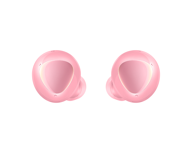 Exterior of the Samsung Galaxy Buds Plus in pink
